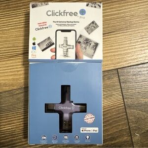 Clickfree Pro USB Photo Video Backup Storage Expansion Purple